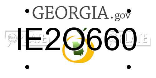 IE2O660 Georgia License Plate