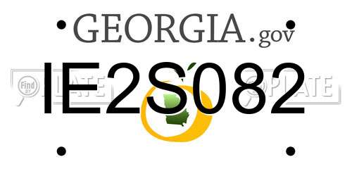 IE2S082 Georgia License Plate