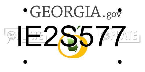 IE2S577 Georgia License Plate