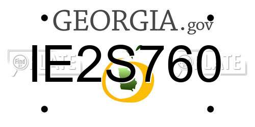 IE2S760 Georgia License Plate