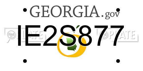 IE2S877 Georgia License Plate