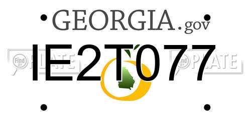 IE2T077 Georgia License Plate