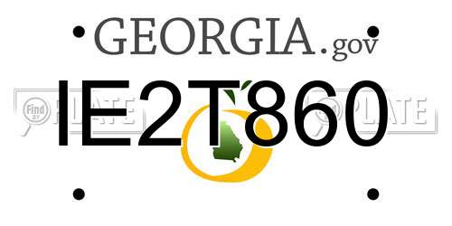 IE2T860 Georgia License Plate