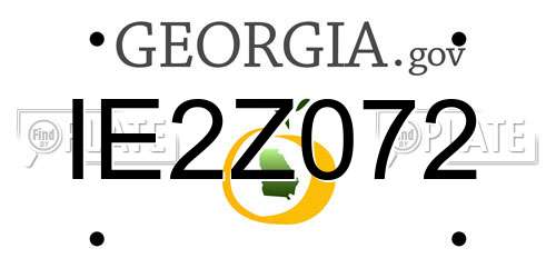 IE2Z072 Georgia License Plate