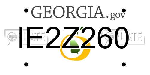IE2Z260 Georgia License Plate