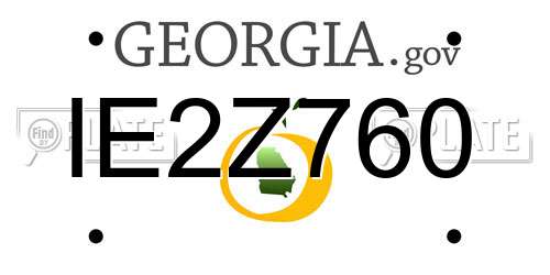 IE2Z760 Georgia License Plate