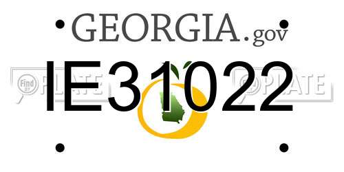 IE31022 Georgia License Plate
