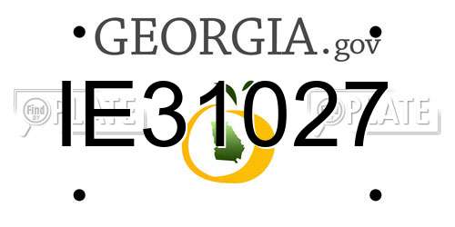 IE31027 Georgia License Plate