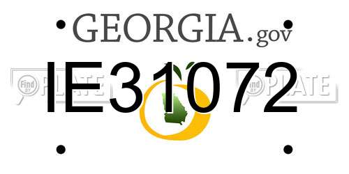 IE31072 Georgia License Plate