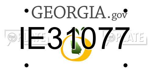IE31077 Georgia License Plate