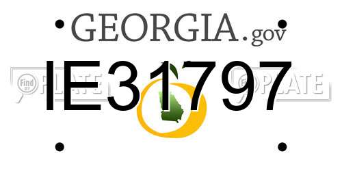 IE31797 Georgia License Plate