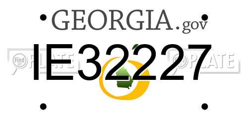 IE32227 Georgia License Plate