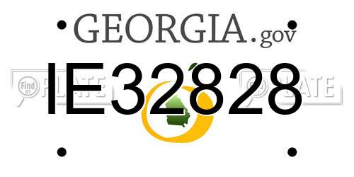 IE32828 Georgia License Plate