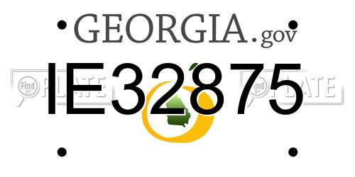 IE32875 Georgia License Plate