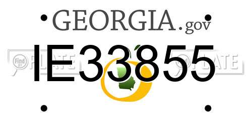IE33855 Georgia License Plate
