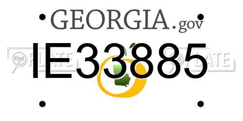 IE33885 Georgia License Plate