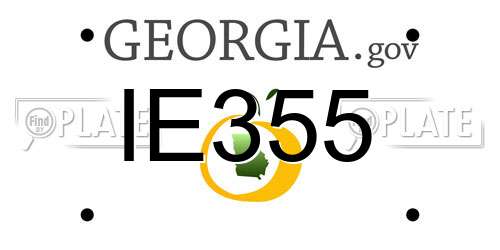 IE355 Georgia License Plate
