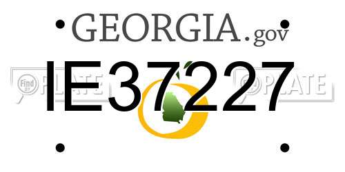 IE37227 Georgia License Plate