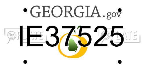 IE37525 Georgia License Plate