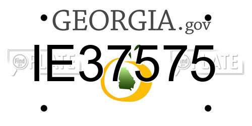 IE37575 Georgia License Plate