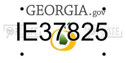 IE37825 Georgia License Plate