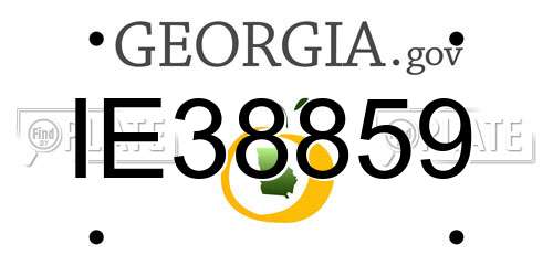 IE38859 Georgia License Plate