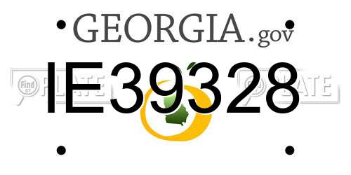 IE39328 Georgia License Plate