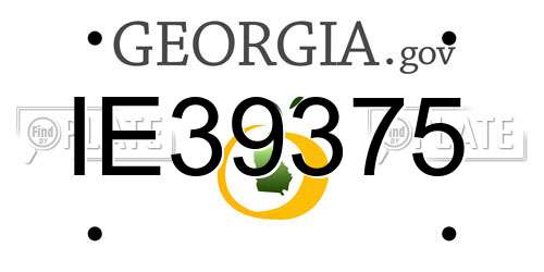 IE39375 Georgia License Plate