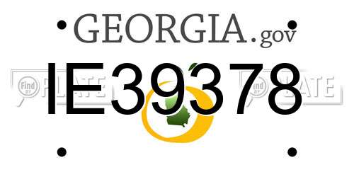 IE39378 Georgia License Plate