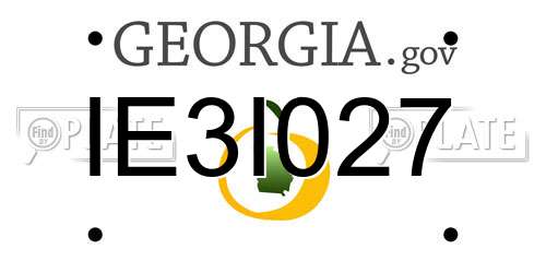 IE3I027 Georgia License Plate
