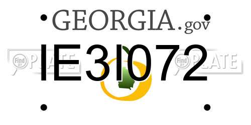 IE3I072 Georgia License Plate