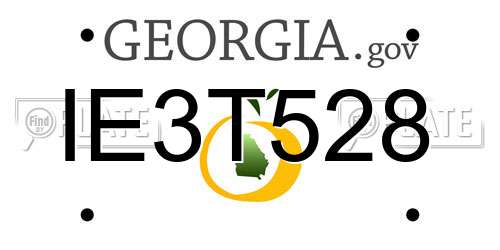 IE3T528 Georgia License Plate