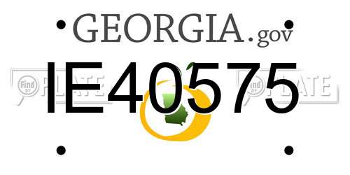 IE40575 Georgia License Plate
