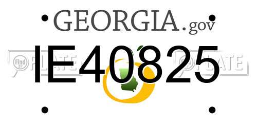 IE40825 Georgia License Plate