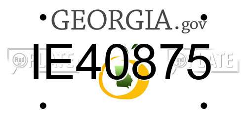 IE40875 Georgia License Plate