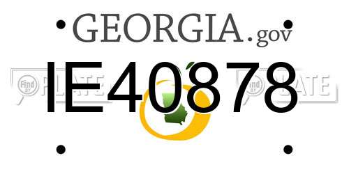 IE40878 Georgia License Plate
