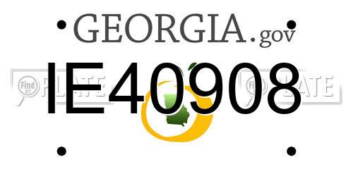 IE40908 Georgia License Plate
