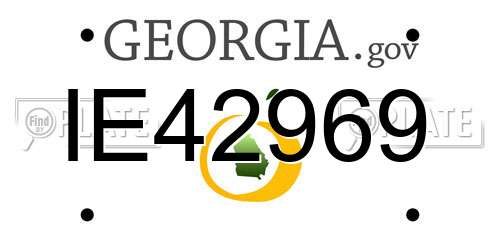 IE42969 Georgia License Plate