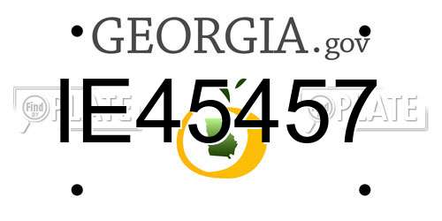 IE45457 Georgia License Plate