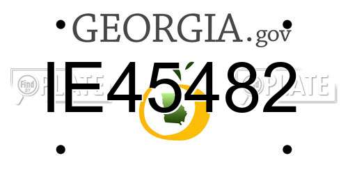IE45482 Georgia License Plate