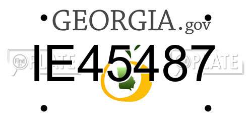 IE45487 Georgia License Plate