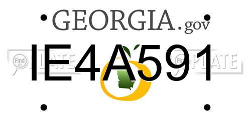 IE4A591 Georgia License Plate