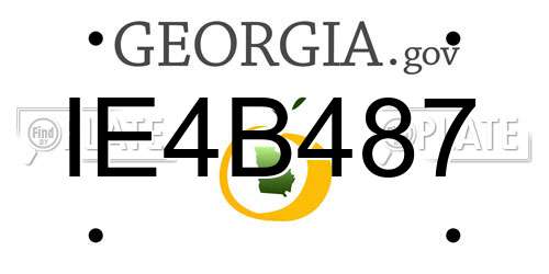 IE4B487 Georgia License Plate
