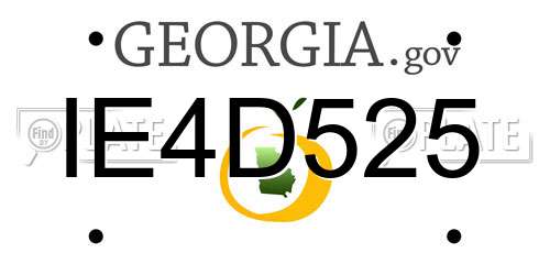 IE4D525 Georgia License Plate