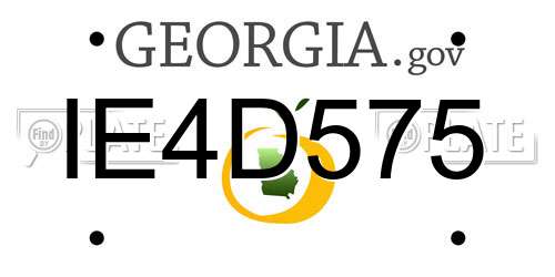 IE4D575 Georgia License Plate