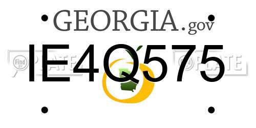 IE4Q575 Georgia License Plate