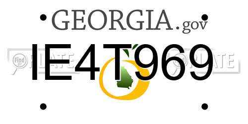 IE4T969 Georgia License Plate