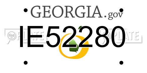IE52280 Georgia License Plate