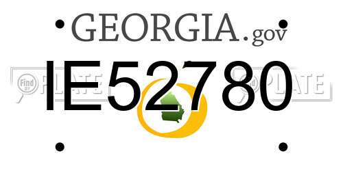 IE52780 Georgia License Plate