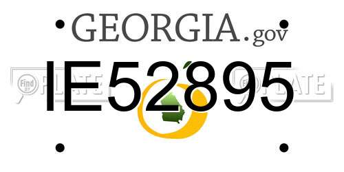 IE52895 Georgia License Plate
